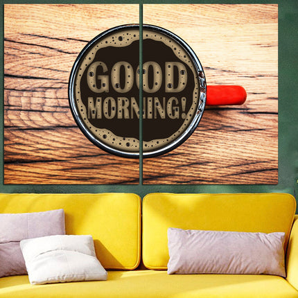 Coffee bar decor Canvas for kitchen Pie on canvas Coffee on canvas Kitchen wall decor Dining room decor Modern kitchen Restaurant decor
