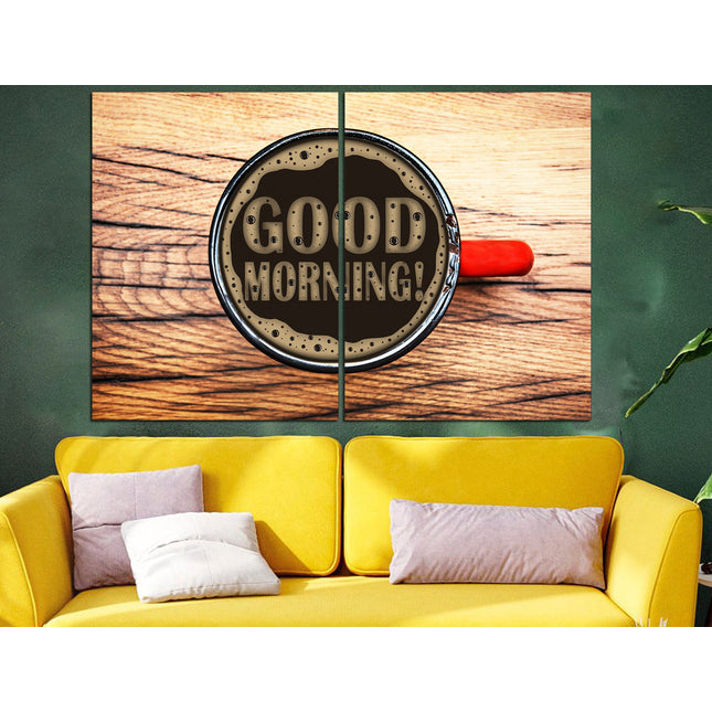Coffee bar decor Canvas for kitchen Pie on canvas Coffee on canvas Kitchen wall decor Dining room decor Modern kitchen Restaurant decor