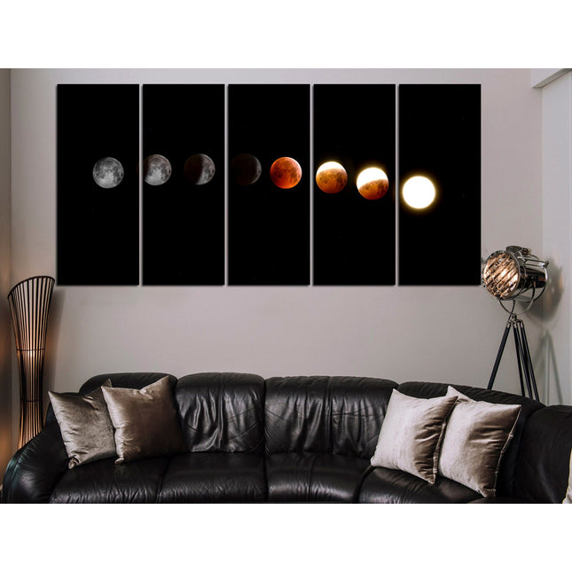 Apartment wall art Earth moon wall art Custom print canvas Space canvas print Stars planet poster Meteorite seal Space art decor