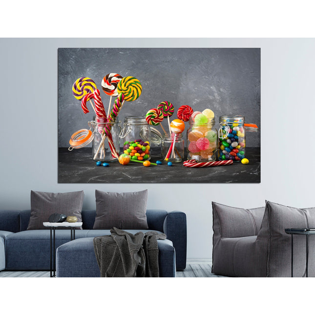 Modern art Color art print Modern wall art Color palette Vintage print Bright canvas wall One of a kind Spices on canvas Herbs and spices