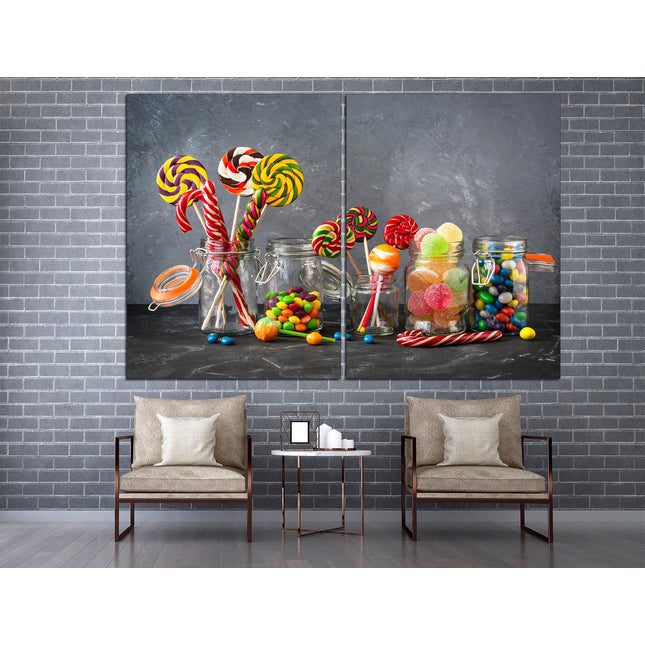 Modern art Color art print Modern wall art Color palette Vintage print Bright canvas wall One of a kind Spices on canvas Herbs and spices