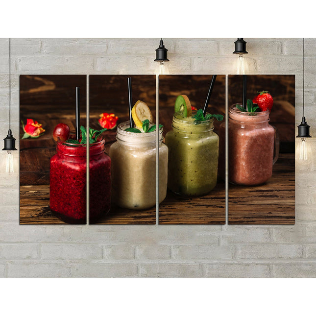 Cocktail on canvas Colored ice cream Ice cream on wall Cocktail on canvas Kitchen canvas print Food art print