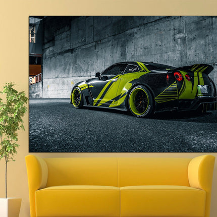 Japanese car on canvas Car on canvas Poster in the garage German car Canvas for garage Mclaren wall decor Race car on canvas