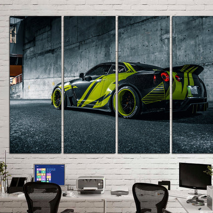 Japanese car on canvas Car on canvas Poster in the garage German car Canvas for garage Mclaren wall decor Race car on canvas