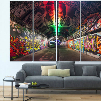 Graffiti canvas London print Graffiti wall art Modern art print Graffiti art canvas Trendy wall art Large canvas art