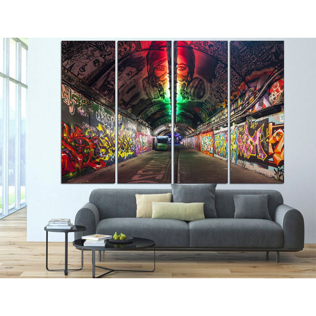 Graffiti canvas London print Graffiti wall art Modern art print Graffiti art canvas Trendy wall art Large canvas art