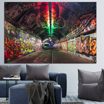 Graffiti canvas London print Graffiti wall art Modern art print Graffiti art canvas Trendy wall art Large canvas art
