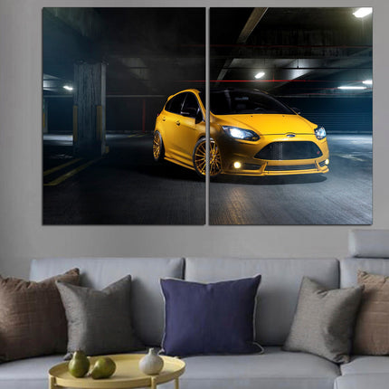 Yellow ford Auto america Yellow car on canvas Supercar wall art Boys room poster Car on canvas Car on canvas Supercar gift
