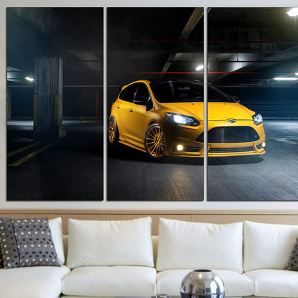 Yellow ford Auto america Yellow car on canvas Supercar wall art Boys room poster Car on canvas Car on canvas Supercar gift