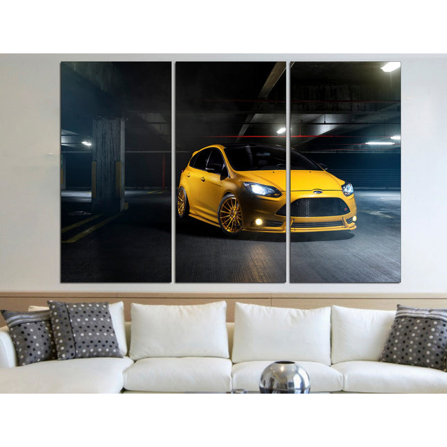 Yellow ford Auto america Yellow car on canvas Supercar wall art Boys room poster Car on canvas Car on canvas Supercar gift