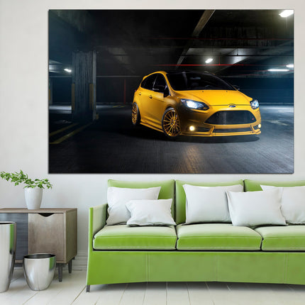 Yellow ford Auto america Yellow car on canvas Supercar wall art Boys room poster Car on canvas Car on canvas Supercar gift
