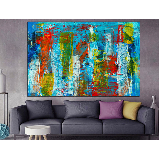 Abstract painting Art poster Living room wall art Wall art print Abstract bright art Color art print Vintage print Art poster Modern art
