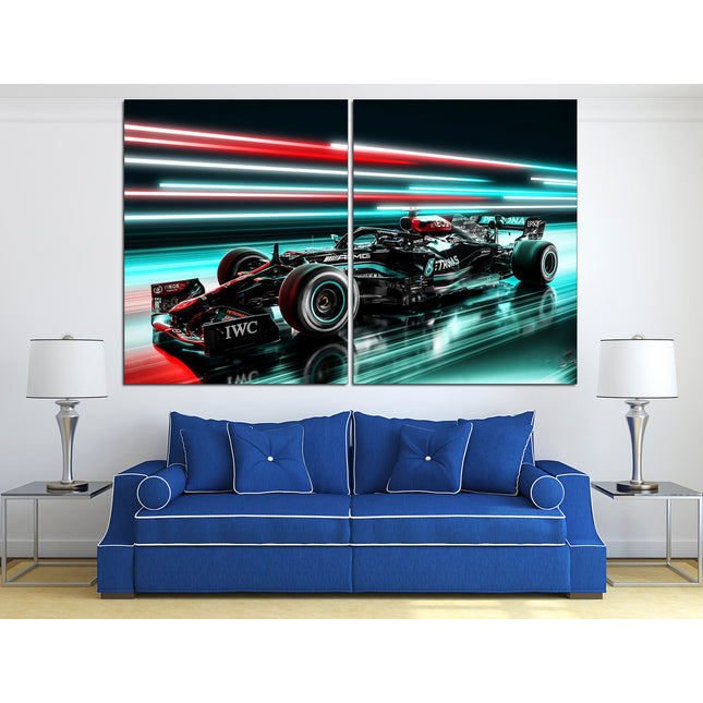 Racing car canvas Formula 1 wall art Sports canvas Racing wall art Formula one Home decor wall art Car wall art