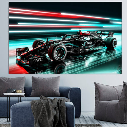 Racing car canvas Formula 1 wall art Sports canvas Racing wall art Formula one Home decor wall art Car wall art