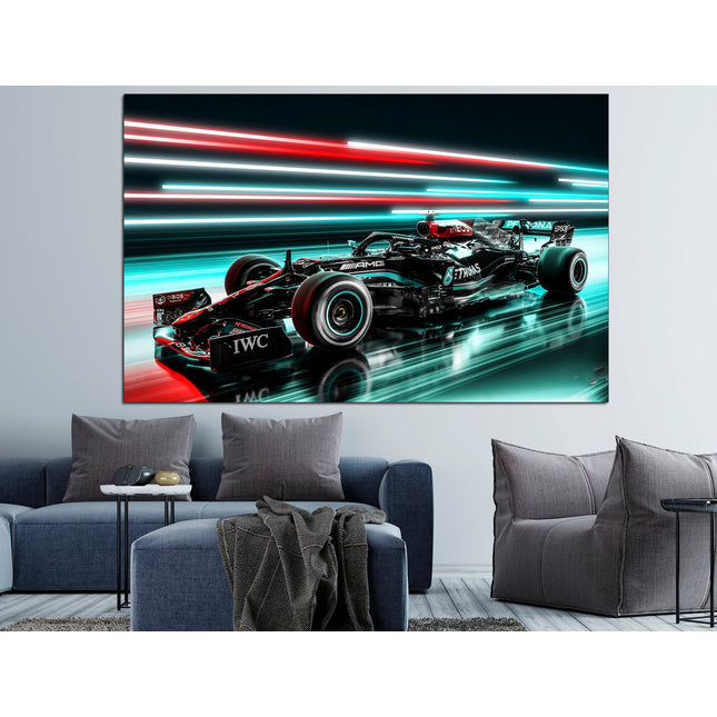 Racing car canvas Formula 1 wall art Sports canvas Racing wall art Formula one Home decor wall art Car wall art