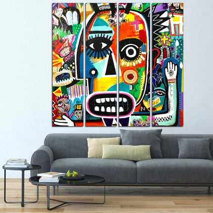Abstract canvas art Graffiti art print Street art canvas Graffiti canvas Graffiti wall decor Original canvas art
