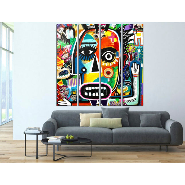 Abstract canvas art Graffiti art print Street art canvas Graffiti canvas Graffiti wall decor Original canvas art