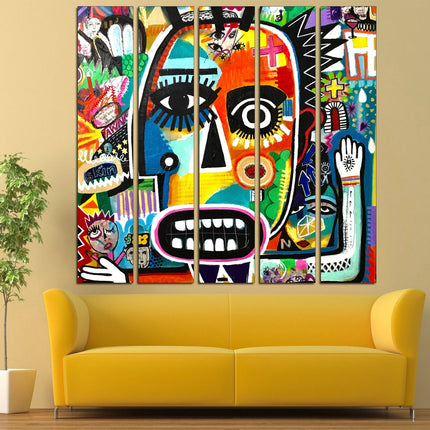 Abstract canvas art Graffiti art print Street art canvas Graffiti canvas Graffiti wall decor Original canvas art