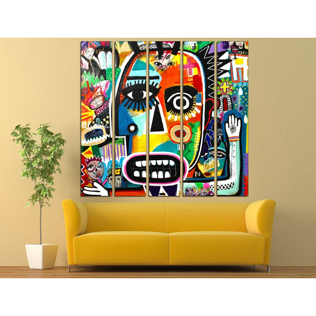 Abstract canvas art Graffiti art print Street art canvas Graffiti canvas Graffiti wall decor Original canvas art