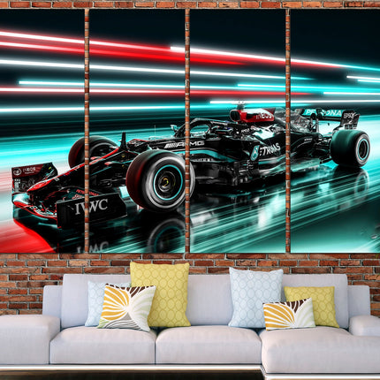 Racing car canvas Formula 1 wall art Sports canvas Racing wall art Formula one Home decor wall art Car wall art