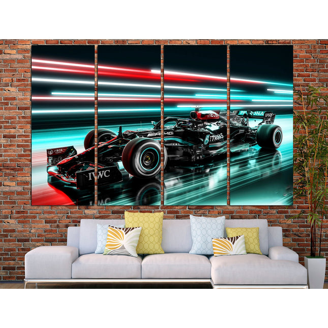 Racing car canvas Formula 1 wall art Sports canvas Racing wall art Formula one Home decor wall art Car wall art