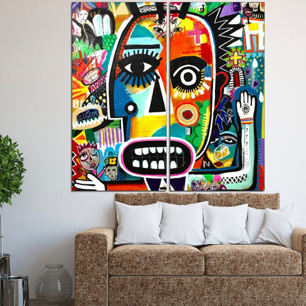 Abstract canvas art Graffiti art print Street art canvas Graffiti canvas Graffiti wall decor Original canvas art