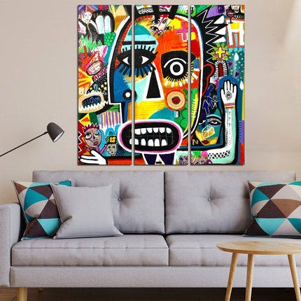 Abstract canvas art Graffiti art print Street art canvas Graffiti canvas Graffiti wall decor Original canvas art