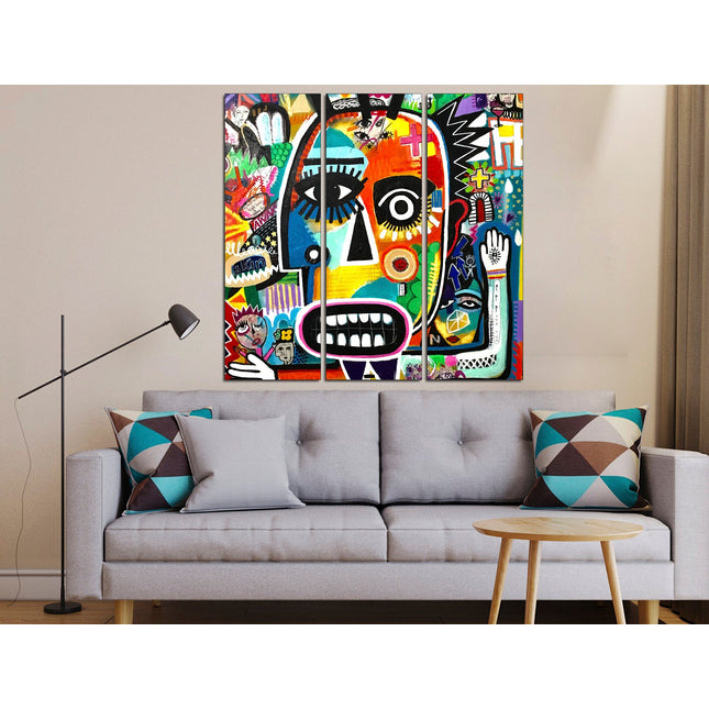 Abstract canvas art Graffiti art print Street art canvas Graffiti canvas Graffiti wall decor Original canvas art