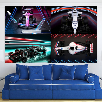 Formula 1 wall art Sports canvas Racing wall art Formula one Home decor wall art Car wall art Pit stop wall art