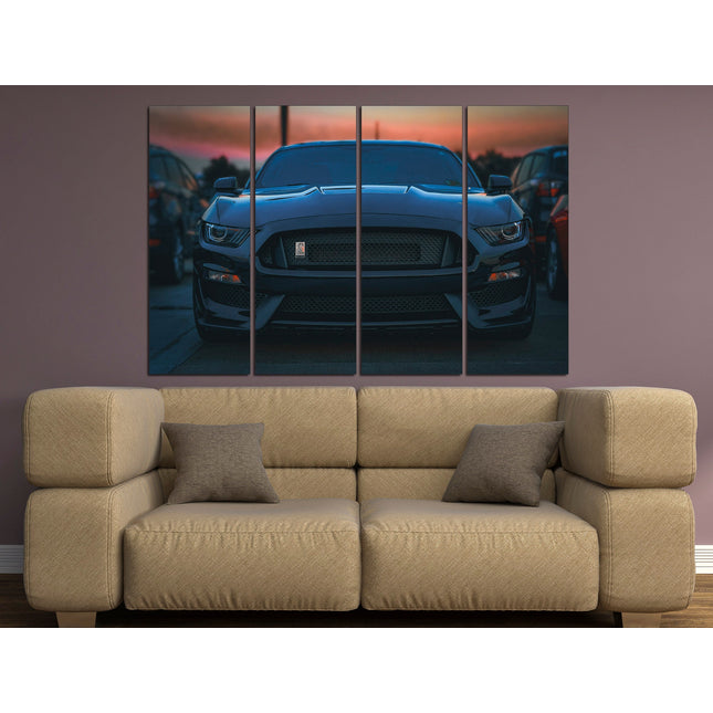 Supercar gift Race car Modern poster F1 Pit Stop Formula 1 Mustang on canvas Shelby Mustang art Schumacher art