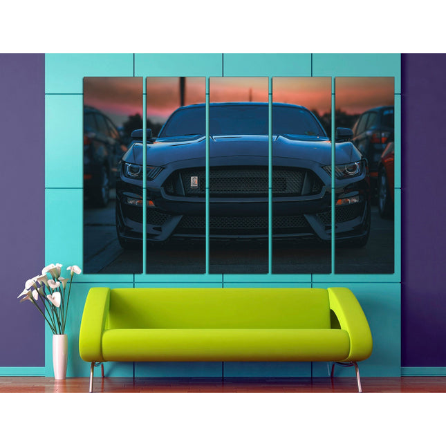 Supercar gift Race car Modern poster F1 Pit Stop Formula 1 Mustang on canvas Shelby Mustang art Schumacher art