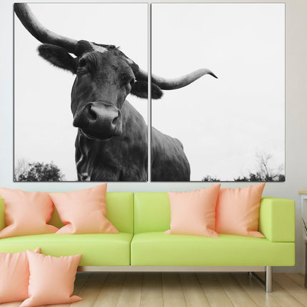 Farm wall art Cow decor Farm animal decor Texas home decor Kitchen wall art Cow print Farmer gift Multi-panel canvas Canvas art print