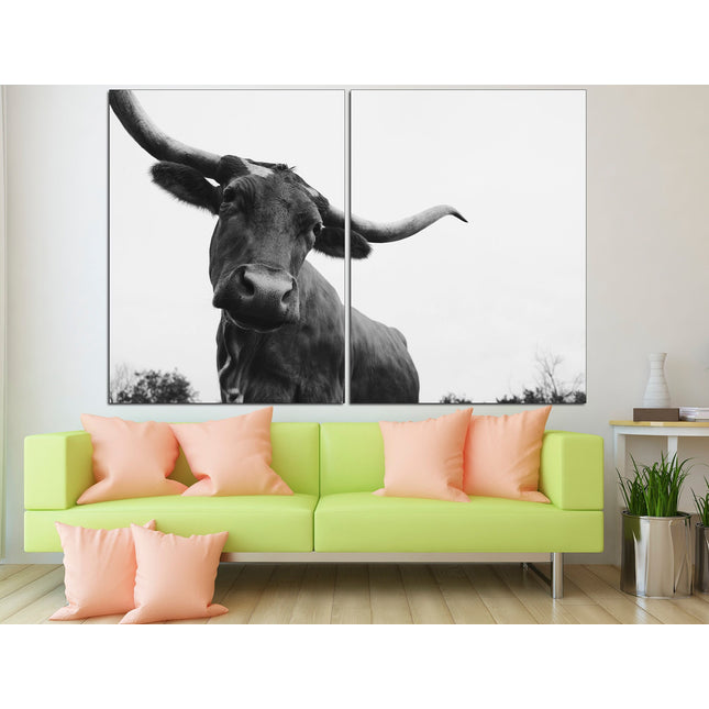 Farm wall art Cow decor Farm animal decor Texas home decor Kitchen wall art Cow print Farmer gift Multi-panel canvas Canvas art print