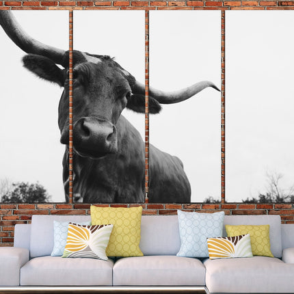 Farm wall art Cow decor Farm animal decor Texas home decor Kitchen wall art Cow print Farmer gift Multi-panel canvas Canvas art print