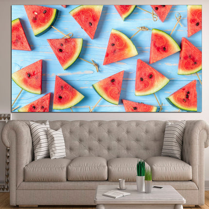 Watermelon wall art Slice of watermelon Watermelon ice cream Summer decor Picture for kitchen Crusts on canvas