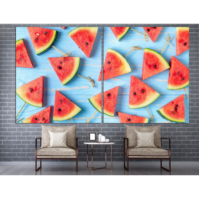 Watermelon wall art Slice of watermelon Watermelon ice cream Summer decor Picture for kitchen Crusts on canvas