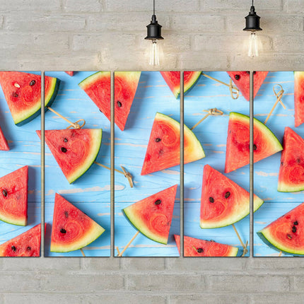 Watermelon wall art Slice of watermelon Watermelon ice cream Summer decor Picture for kitchen Crusts on canvas
