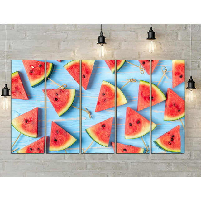 Watermelon wall art Slice of watermelon Watermelon ice cream Summer decor Picture for kitchen Crusts on canvas