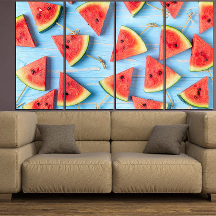 Watermelon wall art Slice of watermelon Watermelon ice cream Summer decor Picture for kitchen Crusts on canvas