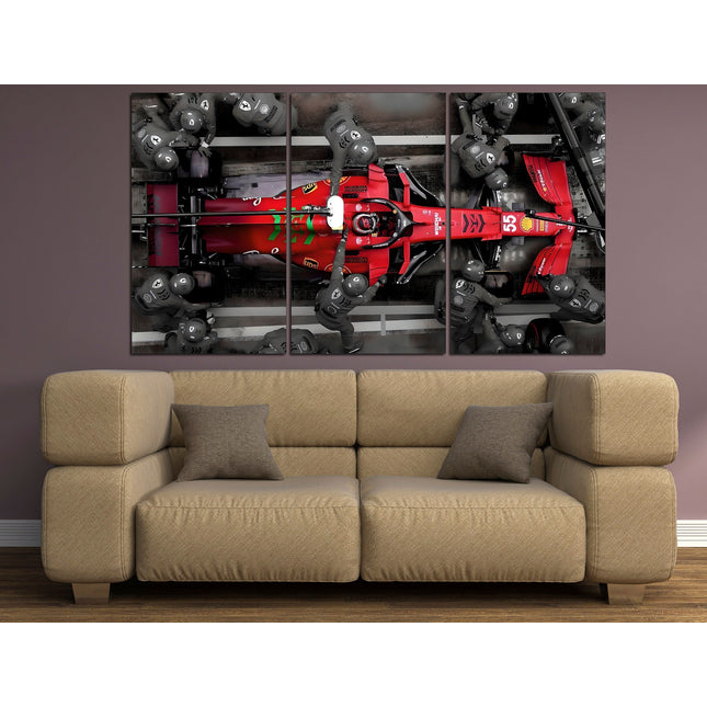 Racing car canvas Formula 1 wall art Sports canvas Racing wall art Formula one Home decor wall art Car wall art