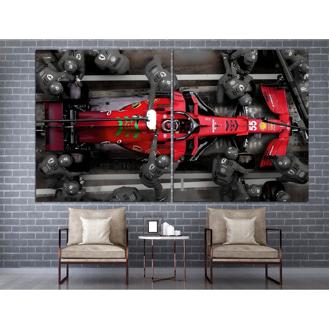 Racing car canvas Formula 1 wall art Sports canvas Racing wall art Formula one Home decor wall art Car wall art