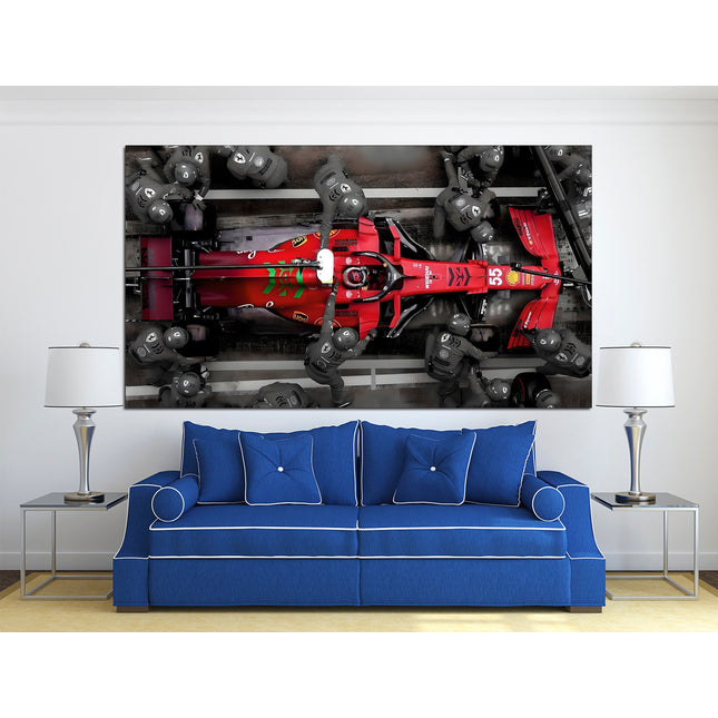 Racing car canvas Formula 1 wall art Sports canvas Racing wall art Formula one Home decor wall art Car wall art