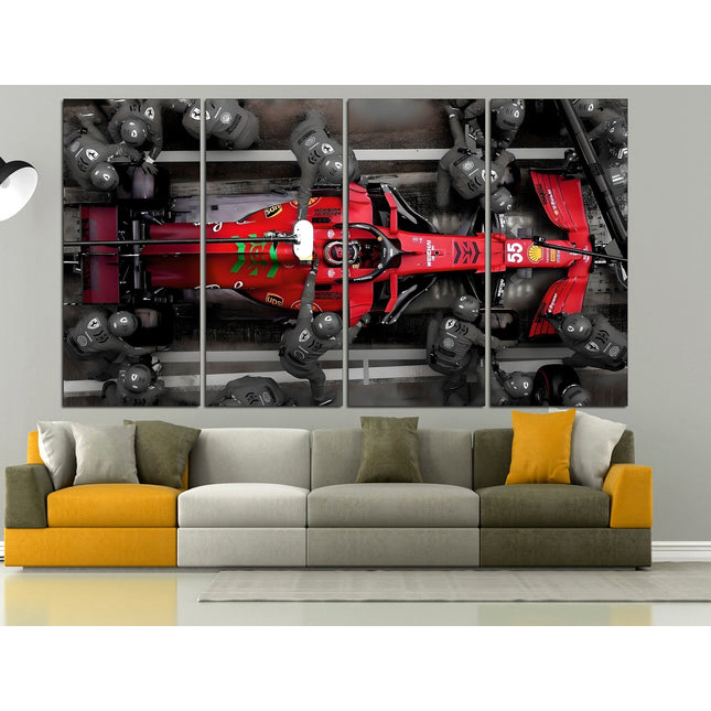 Racing car canvas Formula 1 wall art Sports canvas Racing wall art Formula one Home decor wall art Car wall art