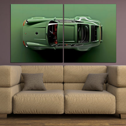 Green porsche Porsche 911 Racing car Gift for boys Vintage car