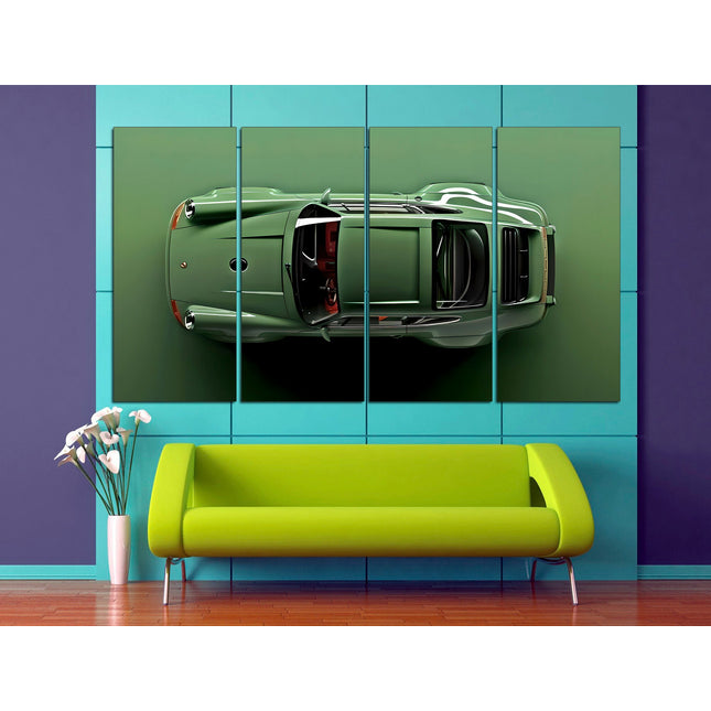 Green porsche Porsche 911 Racing car Gift for boys Vintage car