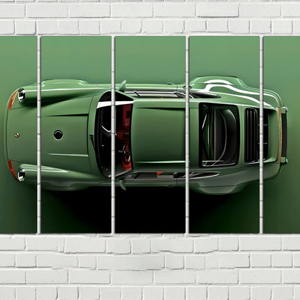 Green porsche Porsche 911 Racing car Gift for boys Vintage car
