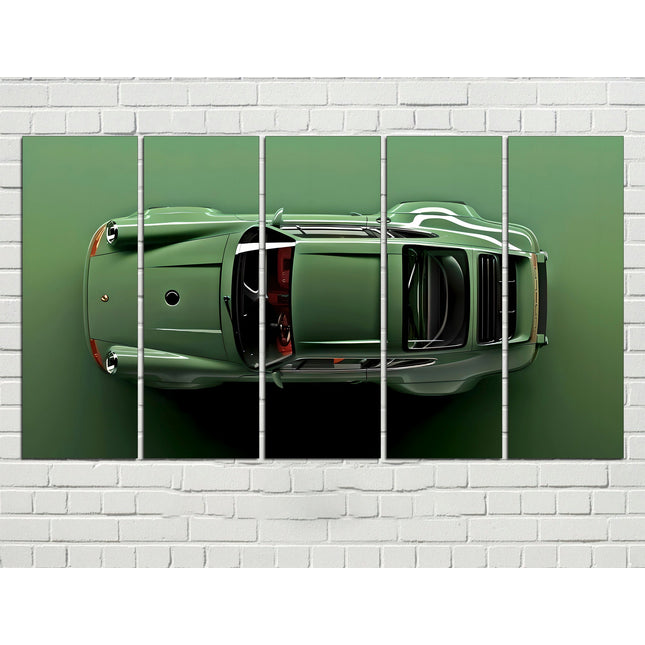 Green porsche Porsche 911 Racing car Gift for boys Vintage car