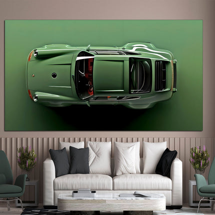 Green porsche Porsche 911 Racing car Gift for boys Vintage car