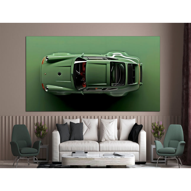 Green porsche Porsche 911 Racing car Gift for boys Vintage car