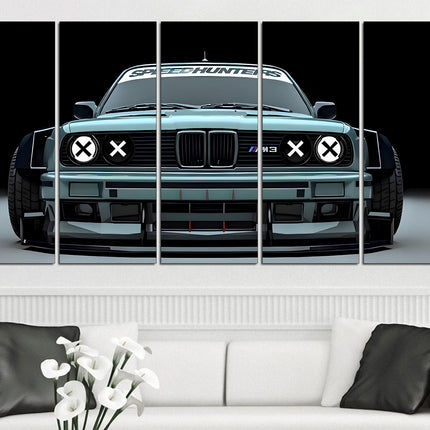 BMW on canvas Black BMW Gift for boys